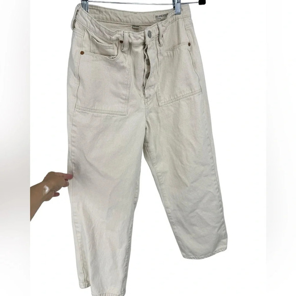Blank NYC The Baxter white denim buttonfly jeans crop size 29 - Picture 1 of 5